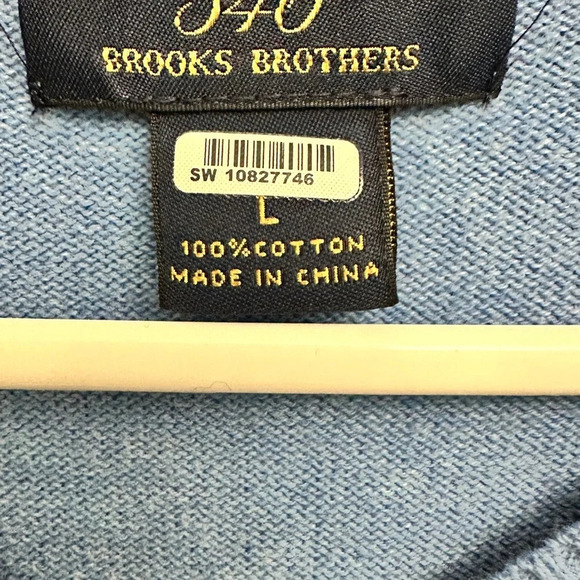 Brooks Brothers 100% cotton luxury soft pullover crew neck sweater size large - Picture 6 of 7